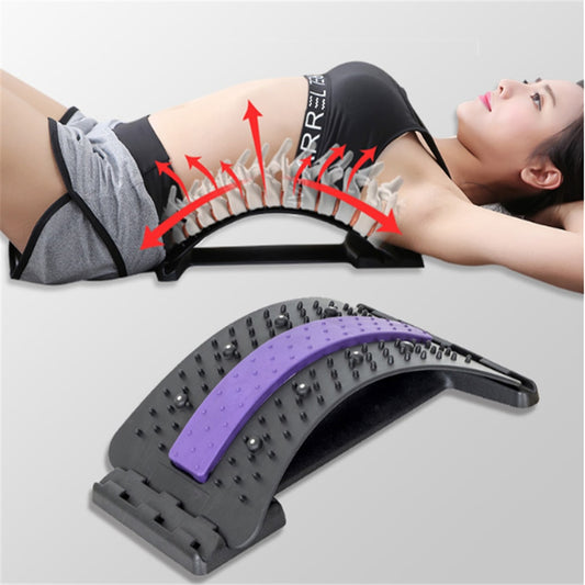 Back Massager Stretcher Equipment - Magic Support for Lumbar Relief