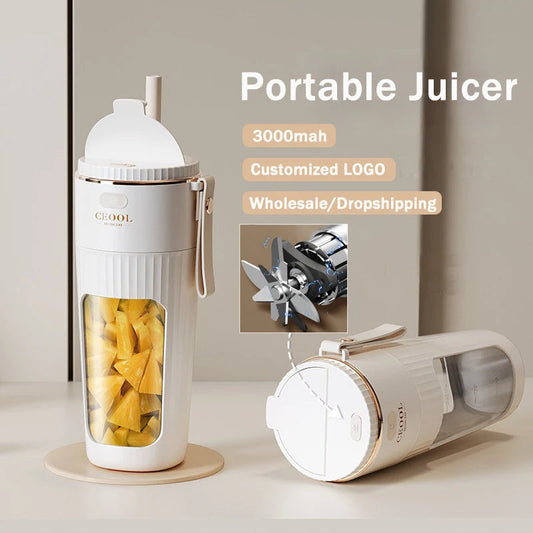 Portable Wireless Juicer with Straw - Your On-the-Go Smoothie Solution